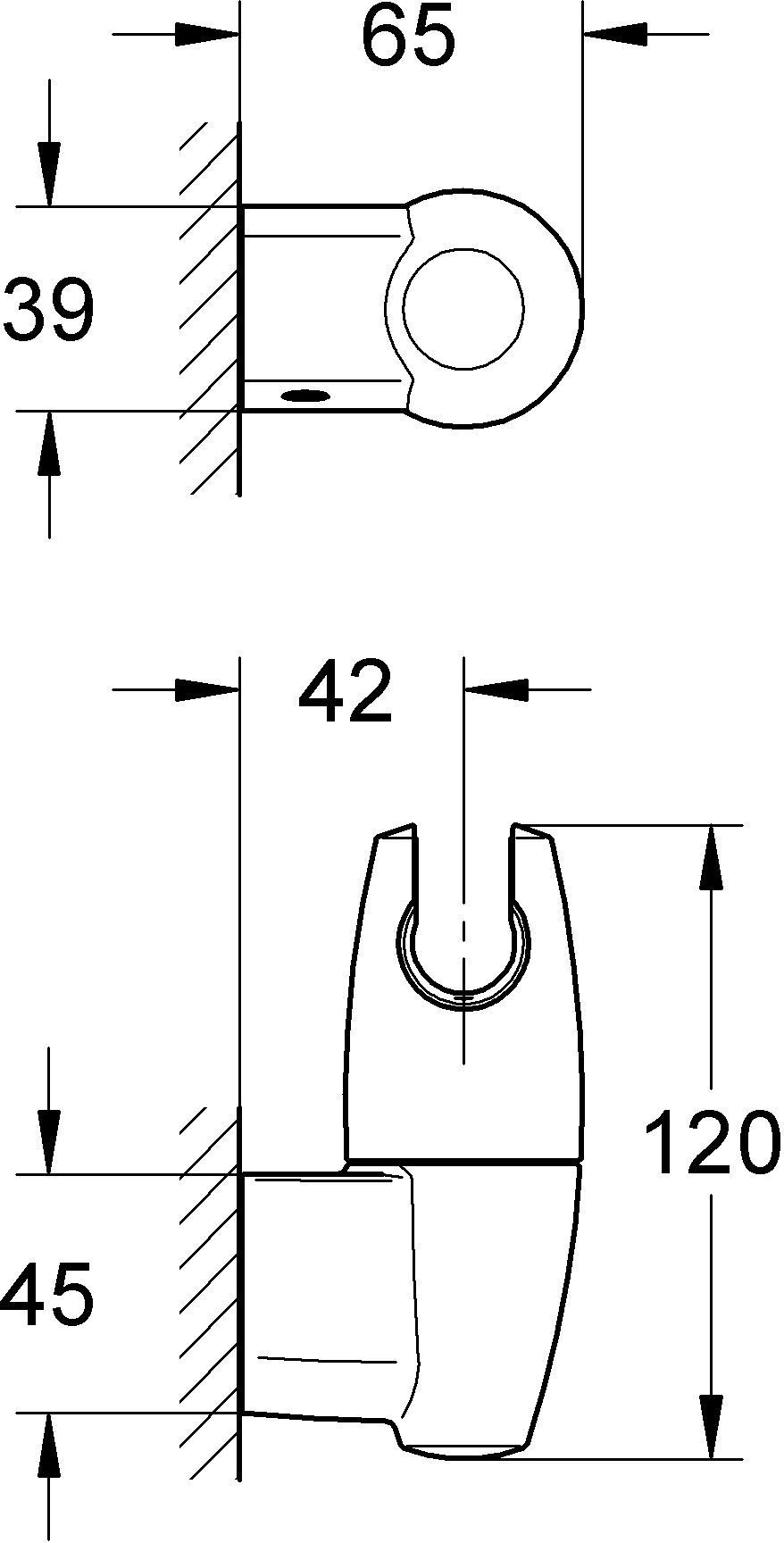 Настенный держатель Grohe Movario 28401000 - 2