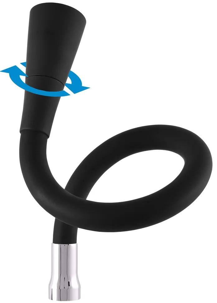 Смеситель для кухни Rav Slezak Sazava с гибким изливом черный матовый - хром SA506.5/13 - 1