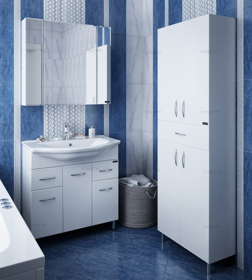 Зеркало-шкаф СанТа Стандарт 80 фацет 113010 - 4