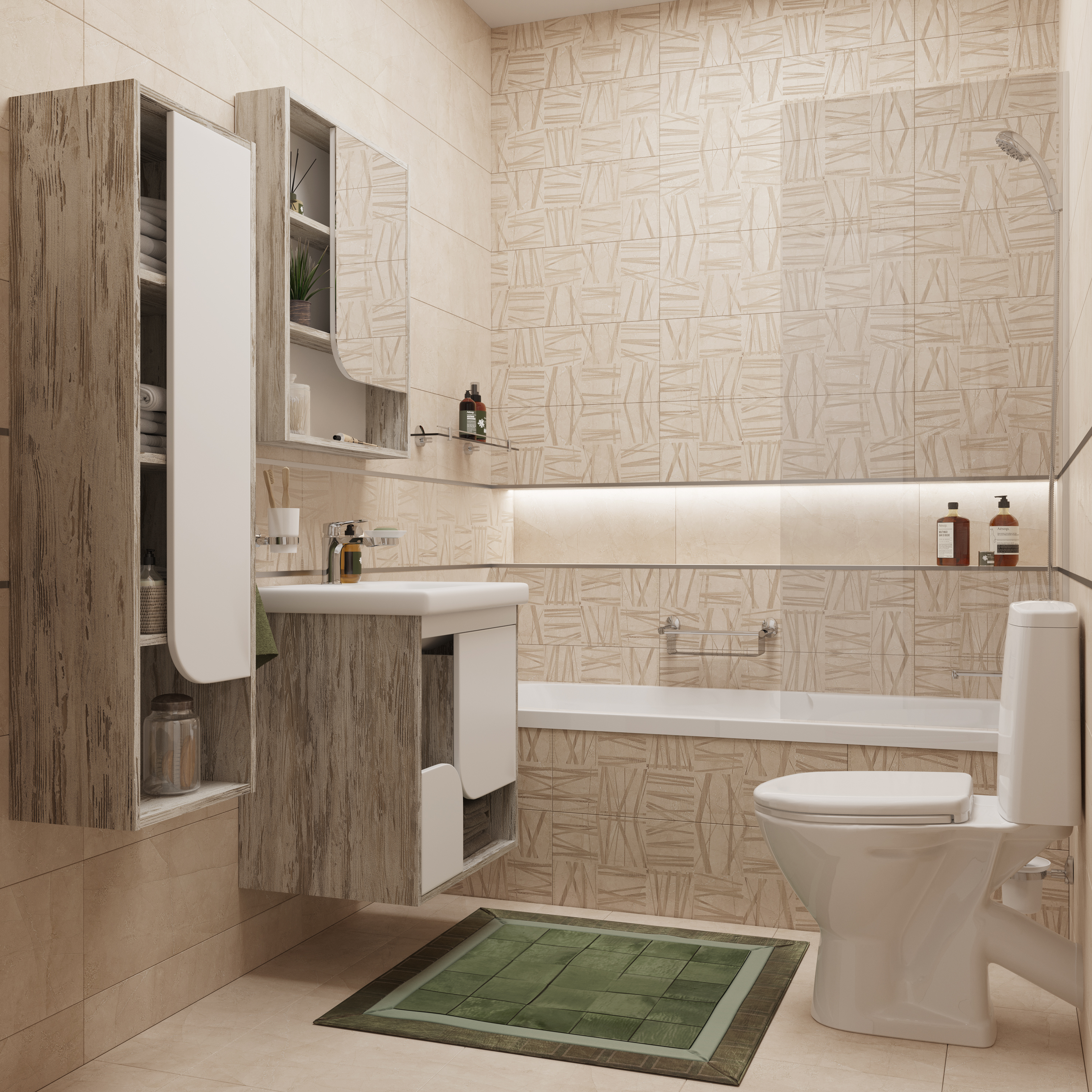 Тумба с раковиной DIWO Самара 60 дуб скандинавский 462073 - 2