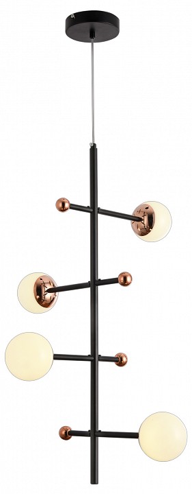 Люстра на штанге Natali Kovaltseva LOFT LED LED LAMPS 81338 GOLD BLACK - 1