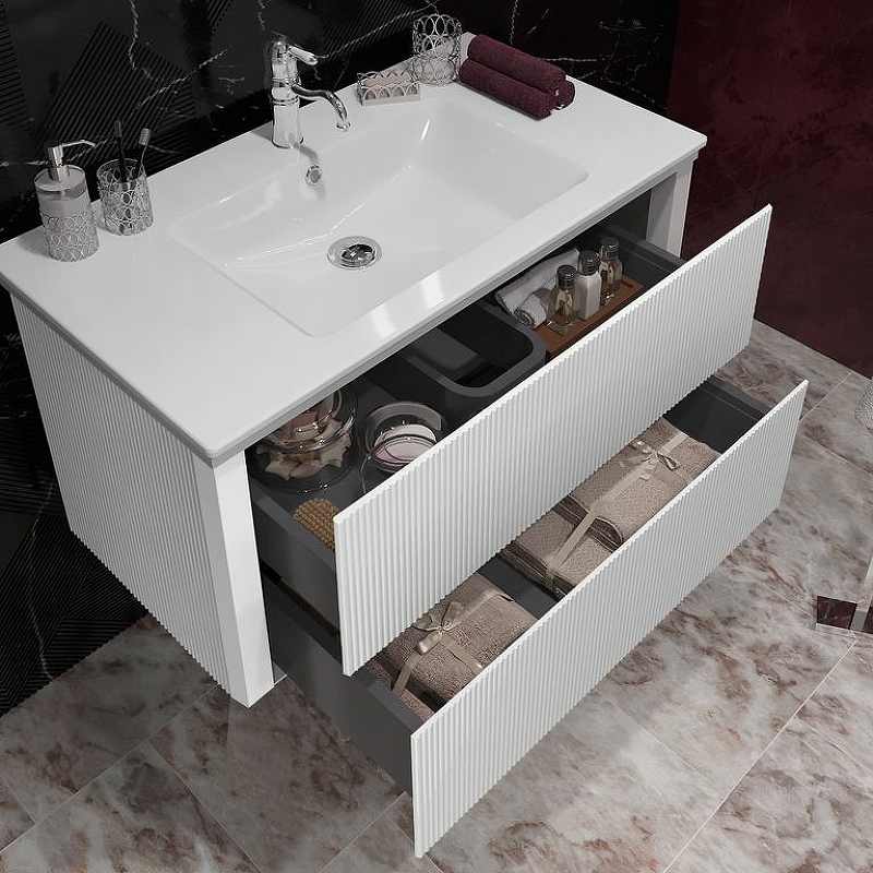 Комплект мебели подвесной Opadiris Рубинно 90 белый - 2