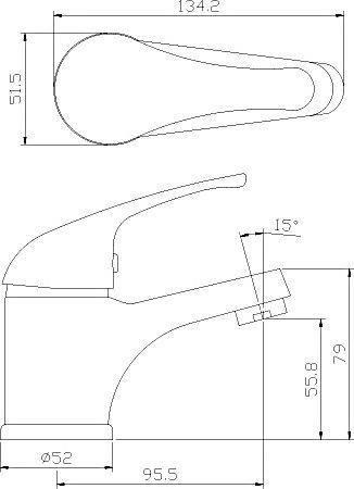 Смеситель для раковины Rossinka  хром  Y40-11 - 1