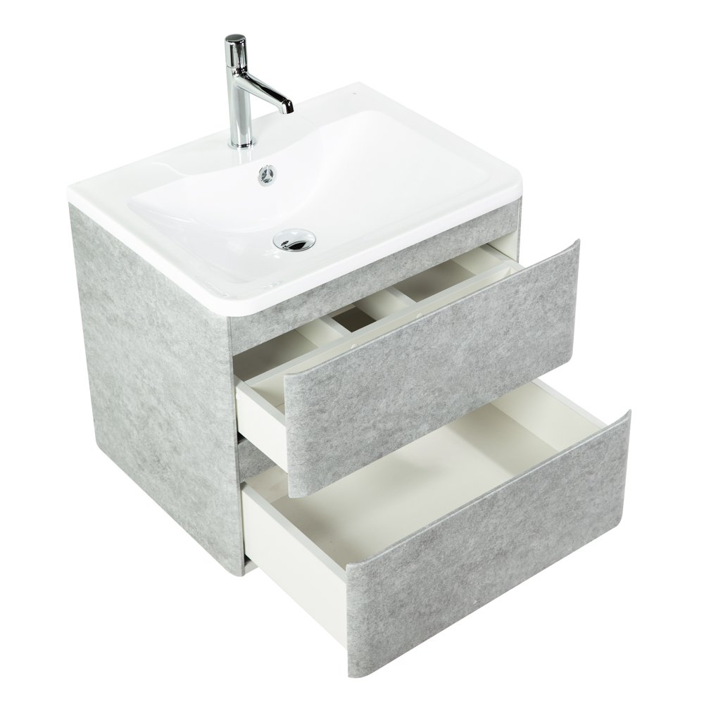 Тумба с раковиной BelBagno Albano 70 серый - 4