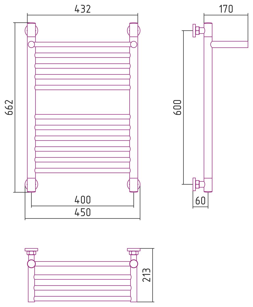 Полотенцесушитель водяной ДР 