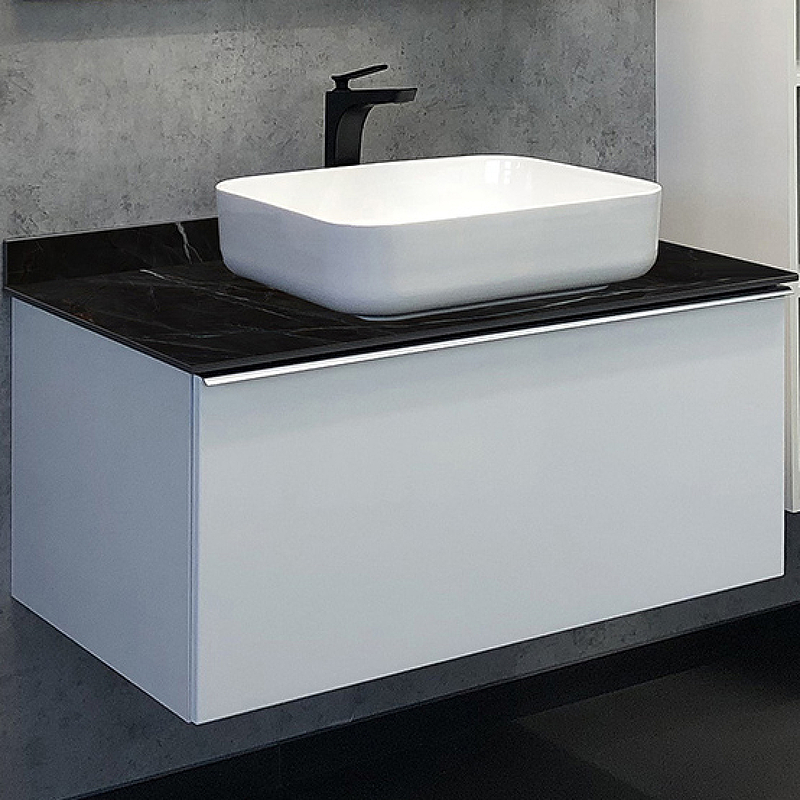 Тумба с раковиной Comforty Милан 90 белая глянцевая 00-00014008 - 0