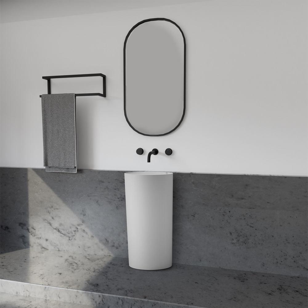 Раковина отдельностоящая ABBER Stein AS2506-H белая матовая - 2