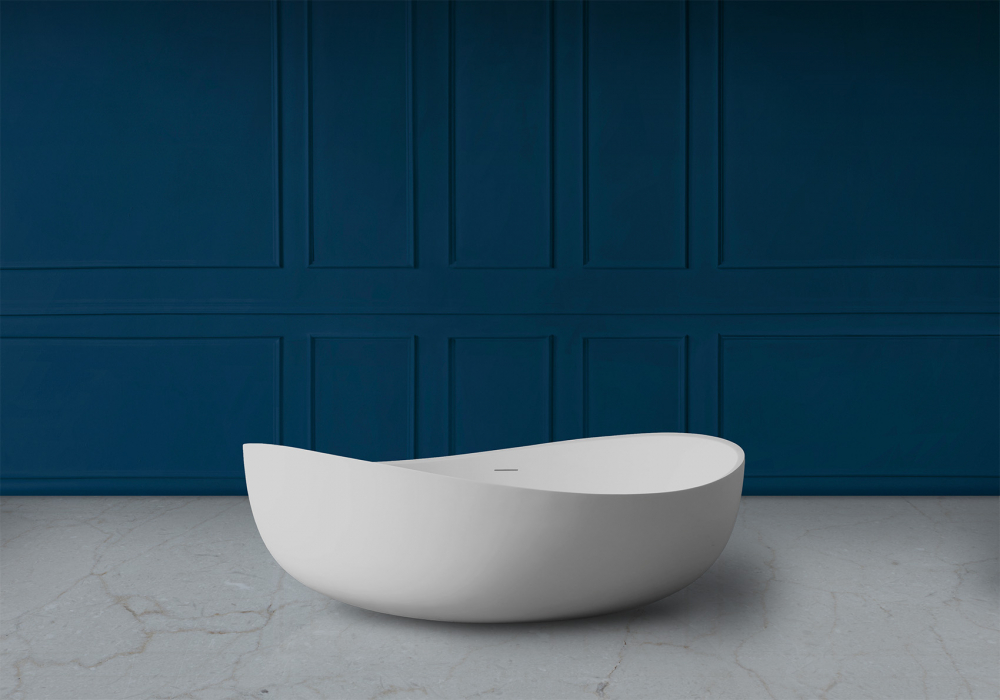 Ванна из искусственного камня Abber Stein 180х110 белый матовый AS9639 - 1