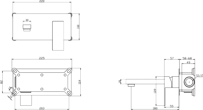 Смеситель BelBagno Romano ROM-BLM-CRM С ВНУТРЕННЕЙ ЧАСТЬЮ, для раковины - 2