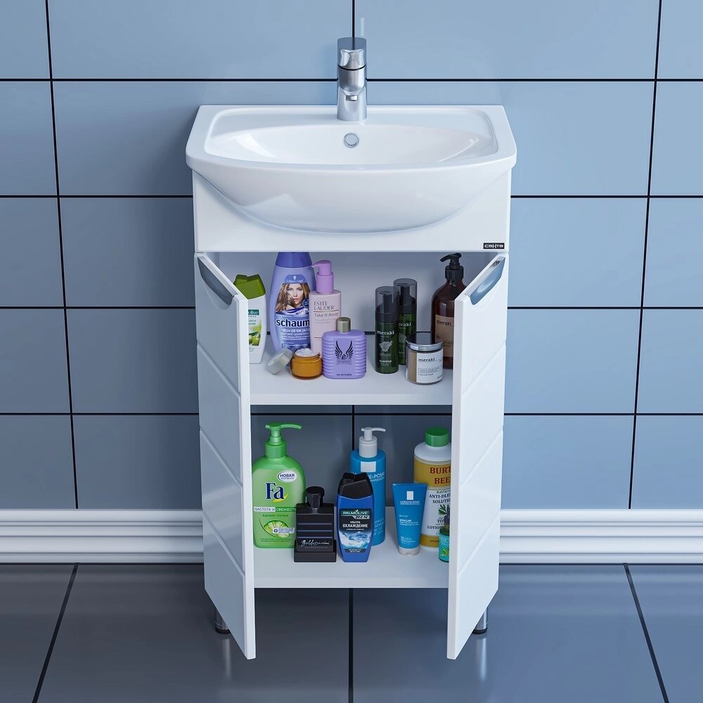 Тумба с раковиной Санта Родос 50 белый - 1