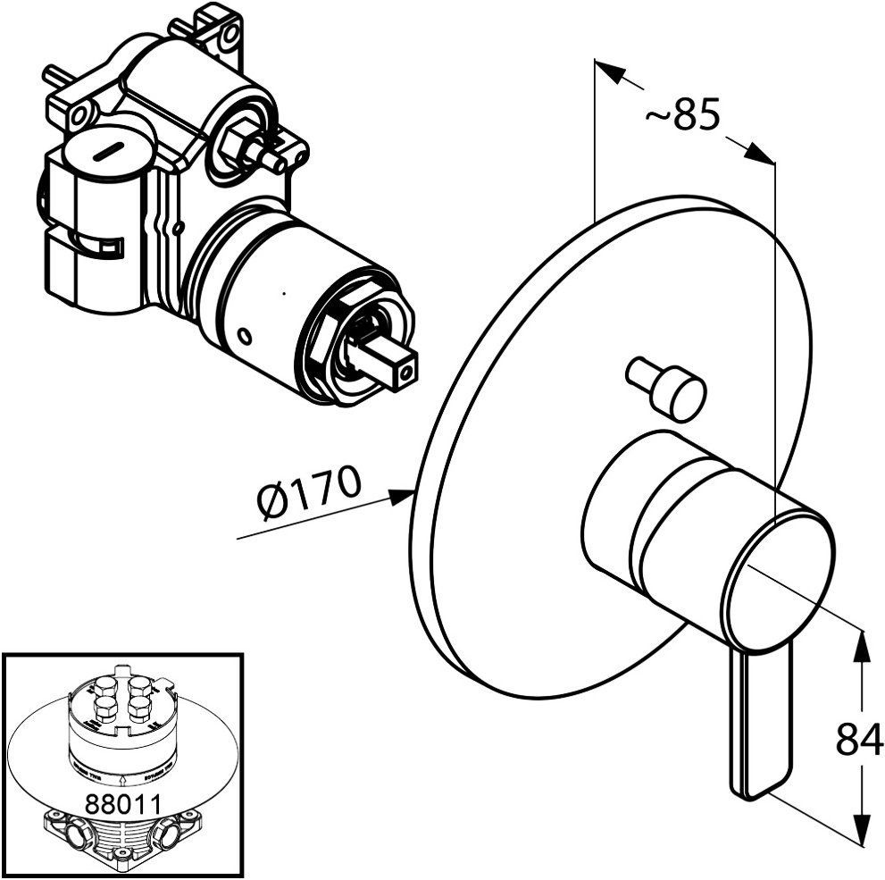Смеситель для ванны Kludi  хром  386570575 - 1