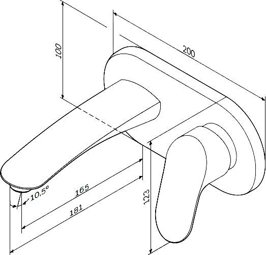 Смеситель AM.PM Like F8072200 С ВНУТРЕННЕЙ ЧАСТЬЮ, для раковины - 7