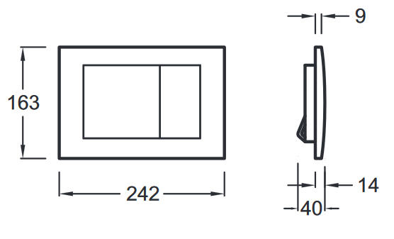 Кнопка смыва Jacob Delafon хром E4325-CP - 1