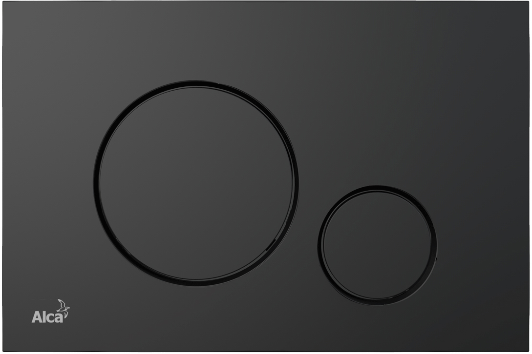 Кнопка смыва AlcaPlast THIN M678 черный матовый - 0