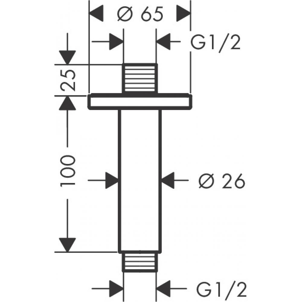 Кронштейн для верхнего душа Hansgrohe Vernis Blend хром 27804000 - 1