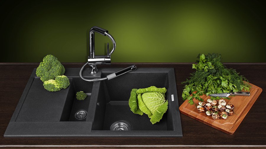 Мойка кухонная Omoikiri Sakaime 86-2-BL черная 4993117 - 1