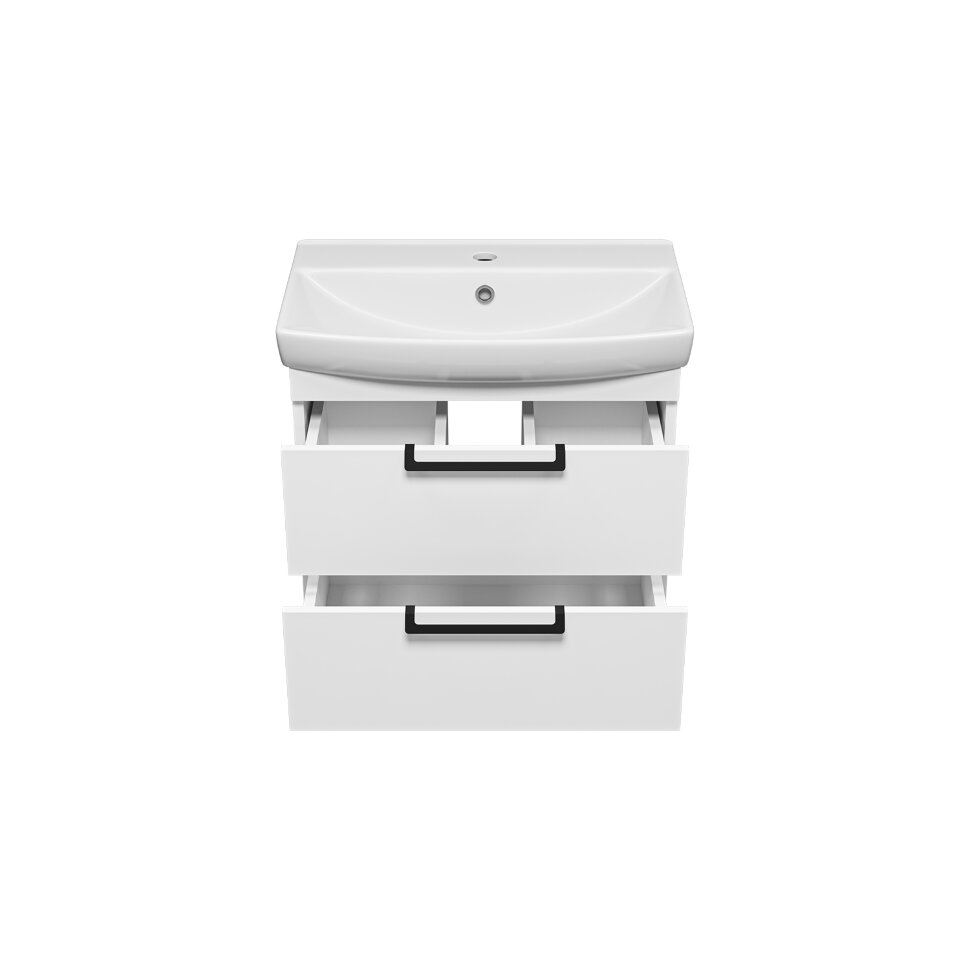 Тумба под раковину Misty Клермонт 60 белая матовая Э-Кле01060-011П2Я - 2