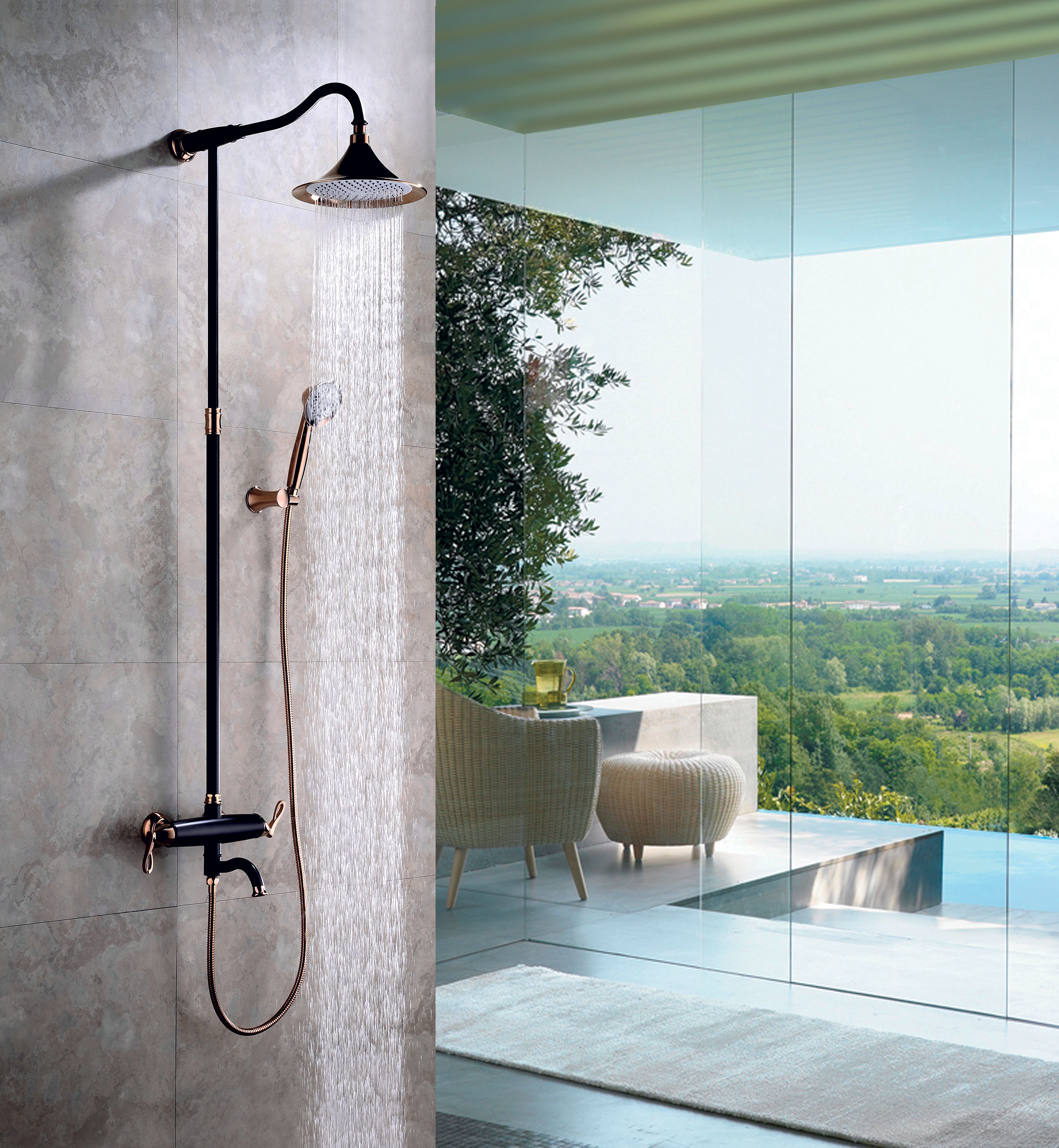 Душевая стойка Lemark Prime  LM6162BRG - 2