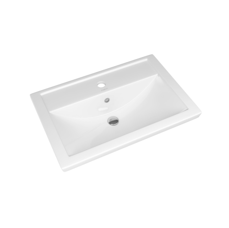 Тумба с раковиной Misty Лайм 70 белая с черным УТ000001175 - 2