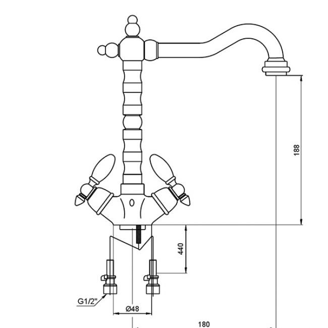 Смеситель для кухонной мойки  KAISER Vincent  31033-1 - 1