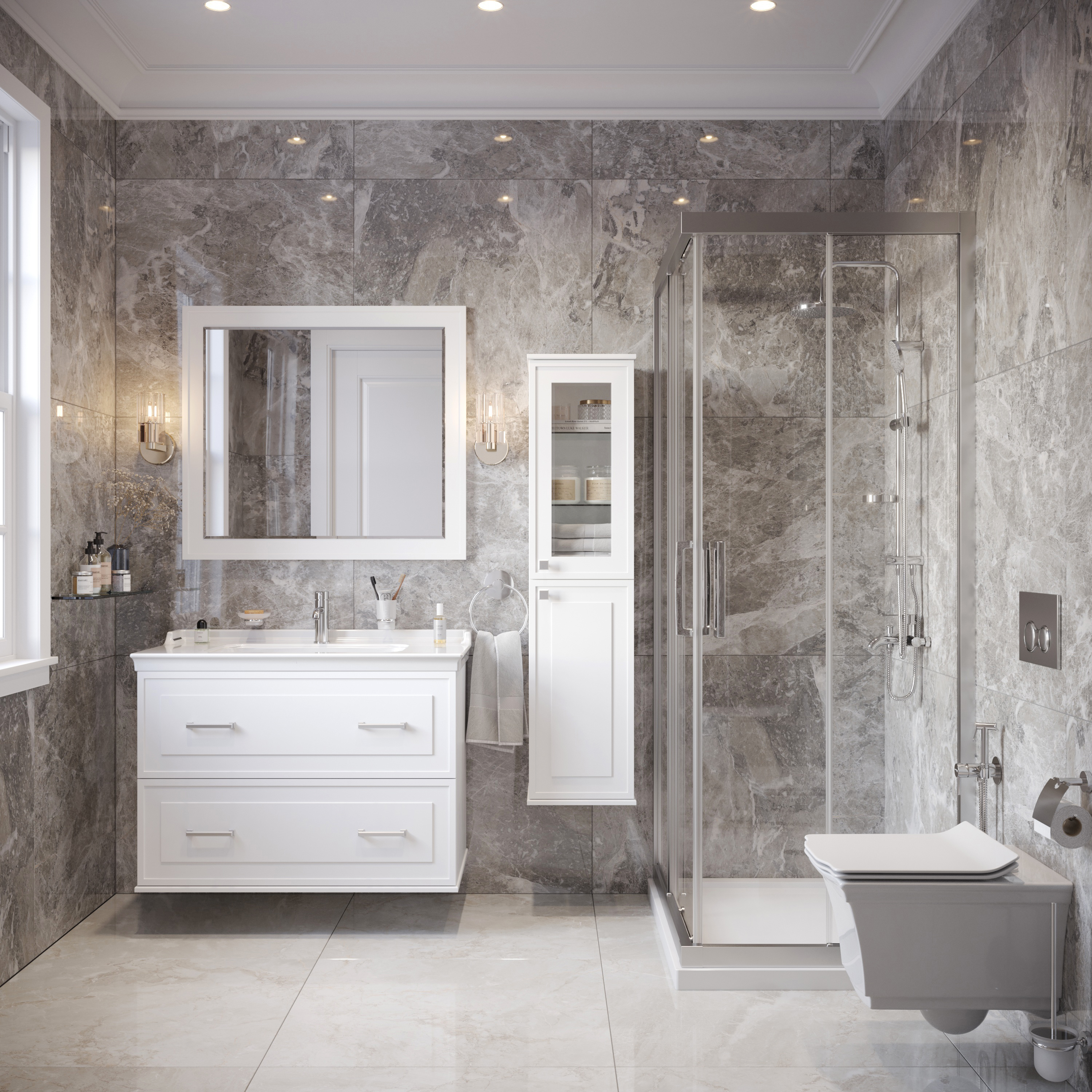 Тумба с раковиной STWORKI Хадстен 100 белая 540894 - 1