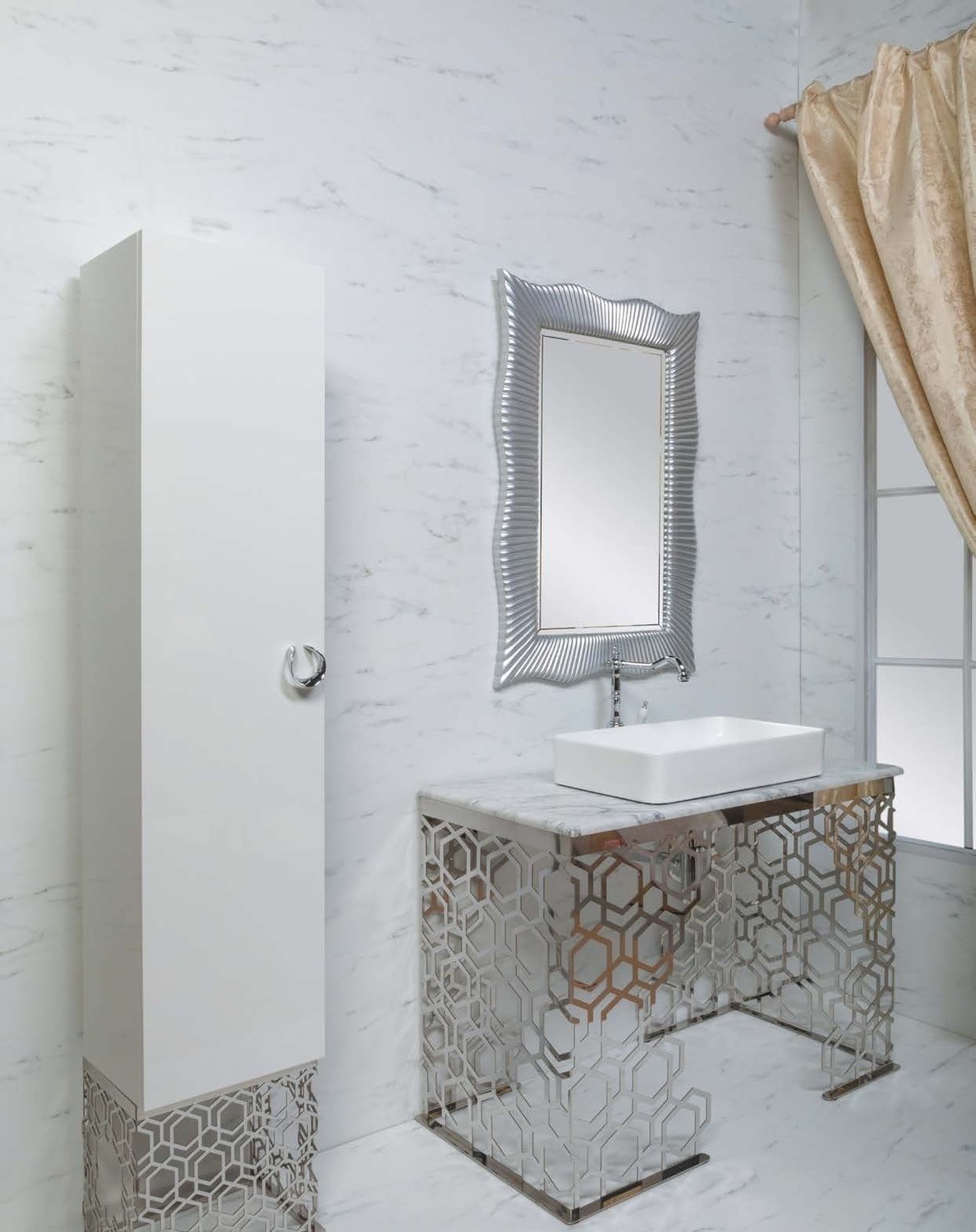 Консоль под раковину Armadi Art Aura 110 хром  891-CR - 6