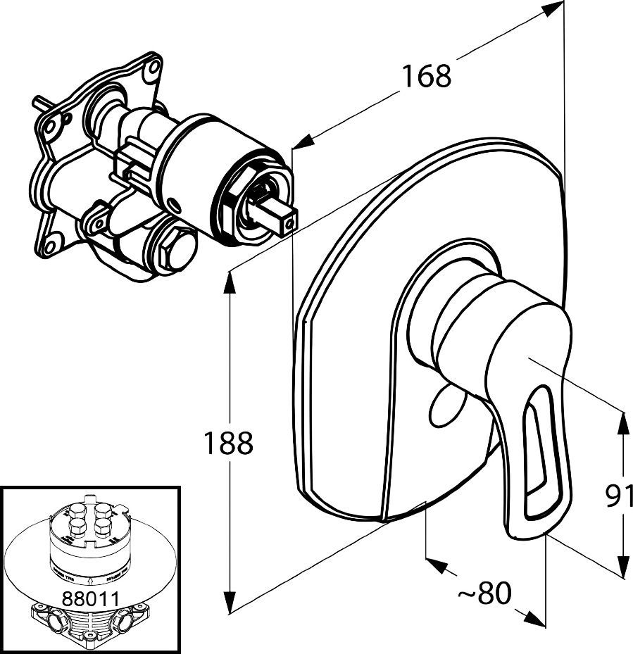 Смеситель Kludi MX 336550562 для душа - 2
