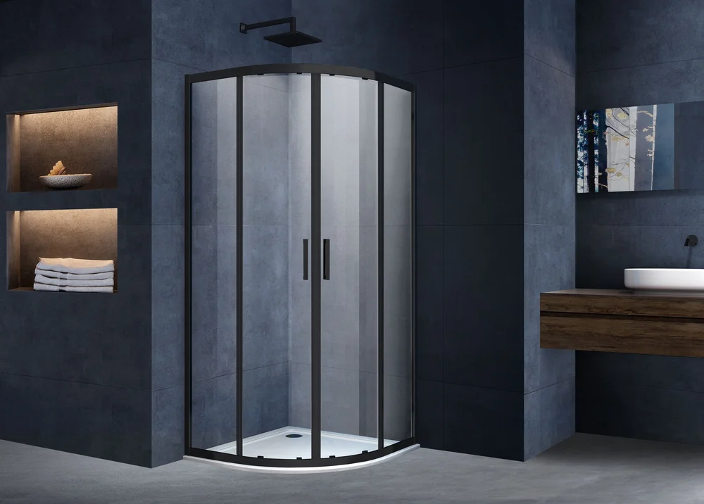 Душевой уголок Vincea Alpha 90x90 профиль черный стекло прозрачное VSQ-3AL900CLB - 1