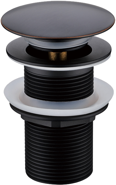 Донный клапан для раковины Boheme Black 612-B без перелива - 0