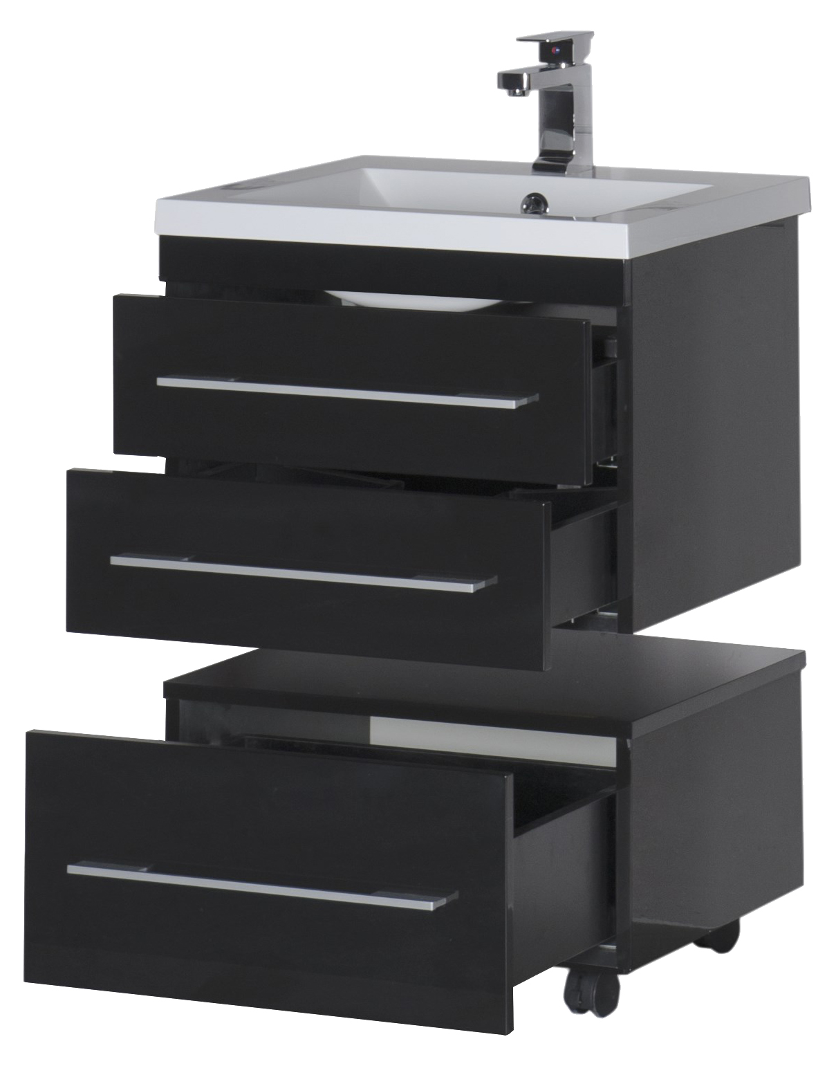 Тумба Aquanet Нота 58 подкатная, черная 00170731 - 10