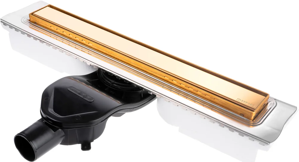 Душевой лоток Berges B1 Keramik 90 золото глянцевое 092120 - 0