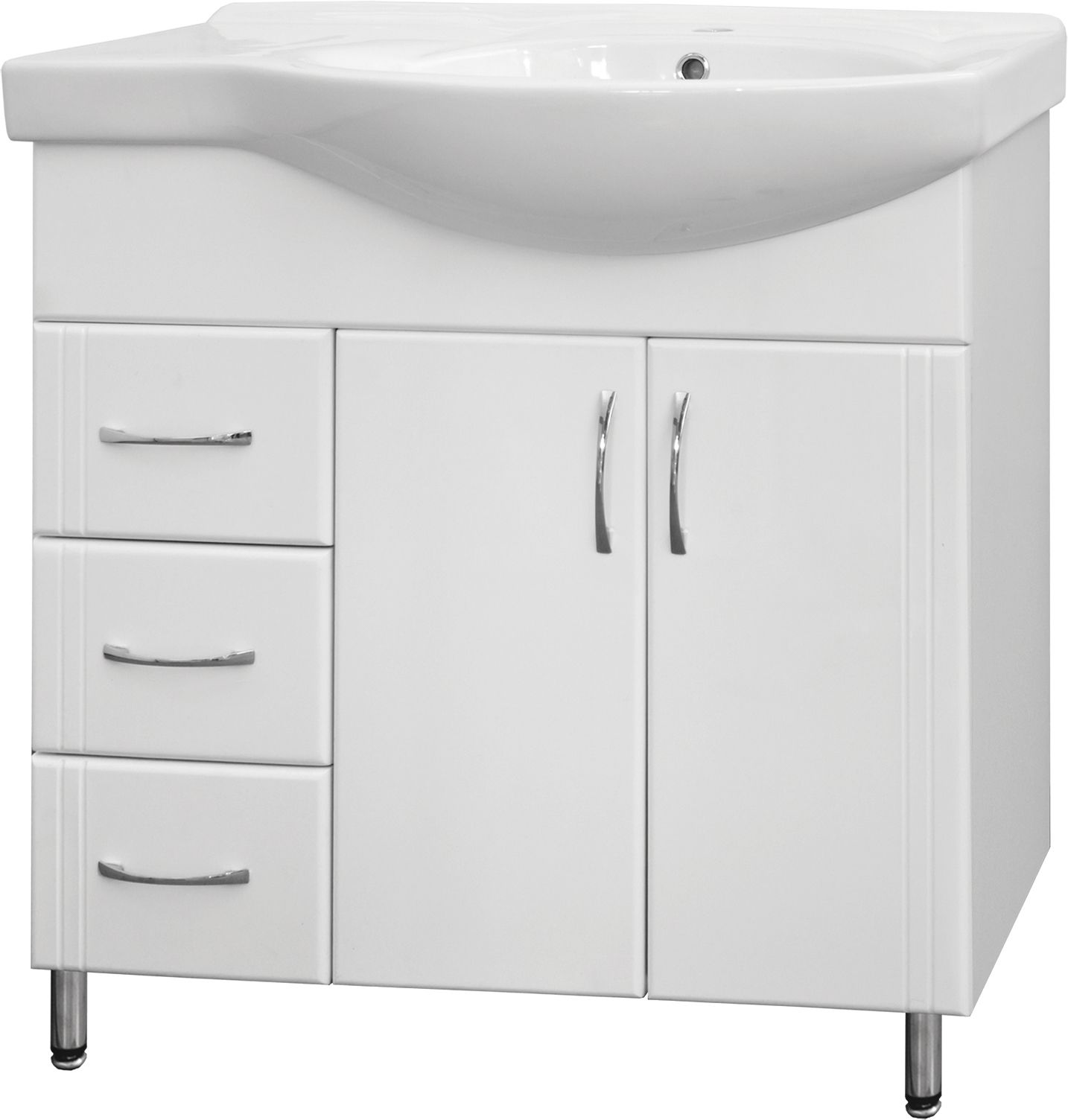 Тумба для комплекта Style Line Эко Стандарт 82 белая, левая ЛС-00000108 - 2