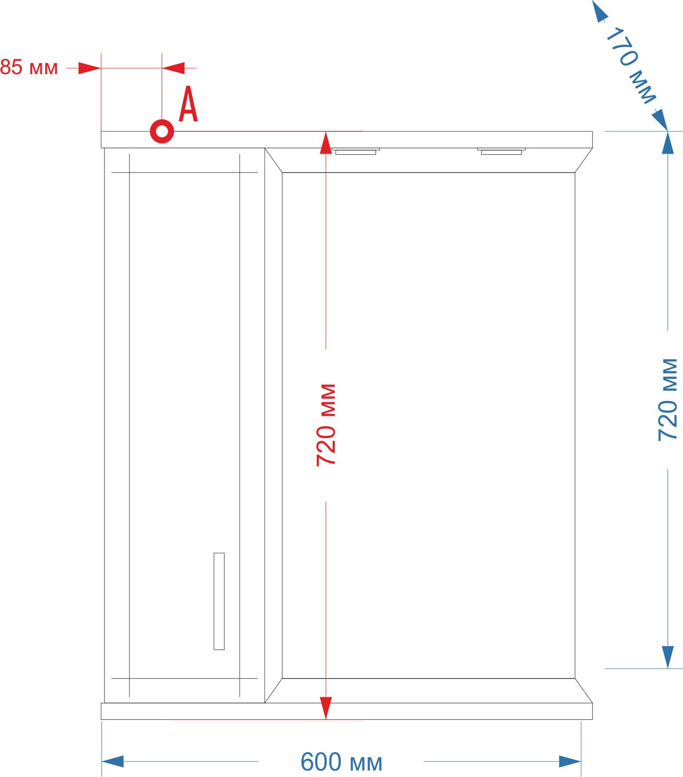 Зеркало Misty Астра 60 с подсветкой, белый L Э-Аст04060-01СвЛ - 3