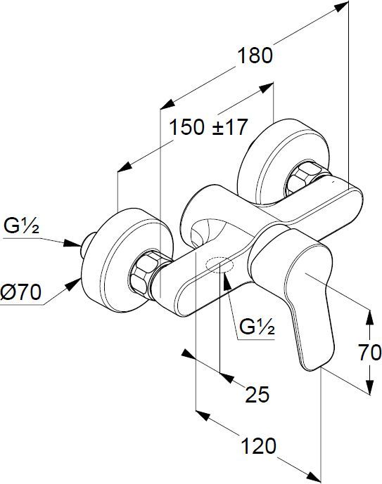 Смеситель для душа Kludi Pure&Easy белый  378419165 - 1