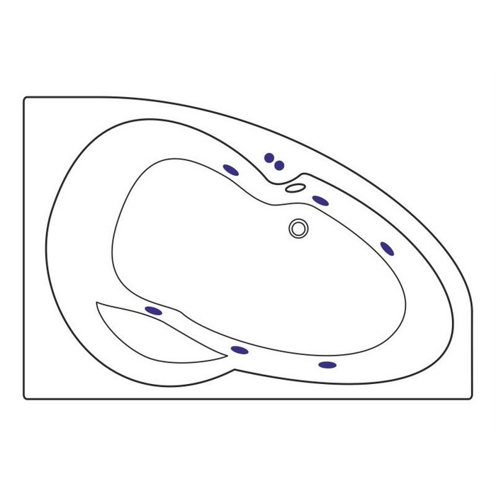 Ванна акриловая Excellent Newa Soft R 160х95 с гидромассажем белый - хром WAEX.NEP16.SOFT.CR - 4