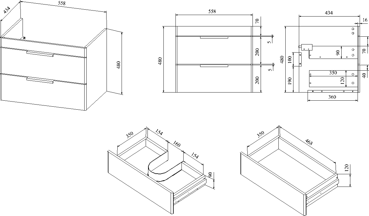 Тумба с раковиной STWORKI Копенгаген 60 белая 467211 - 5