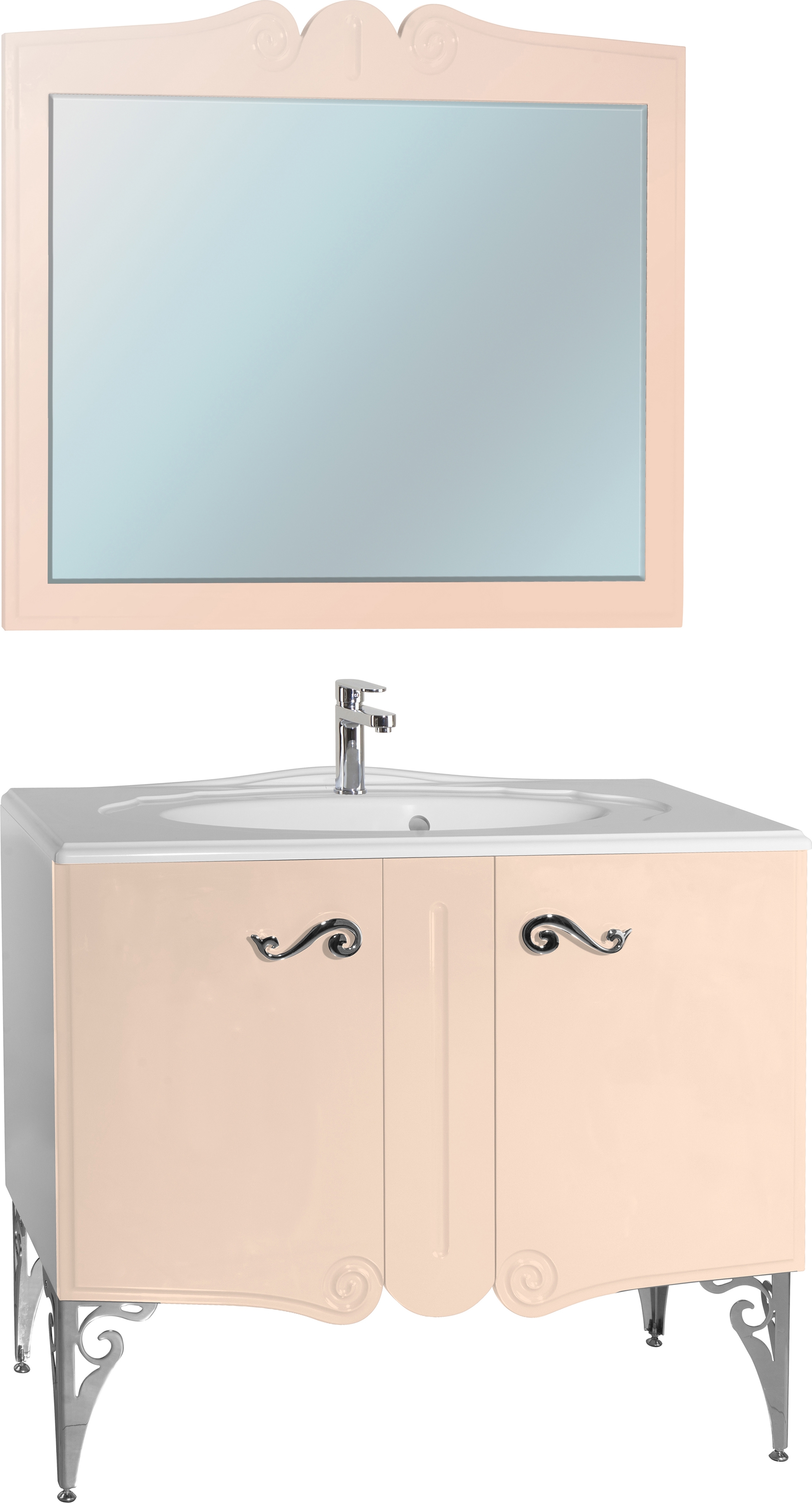 Мебель для ванной Bellezza Эстель 90 бежевая - 0