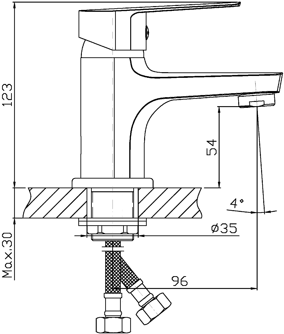 Смеситель для раковины STWORKI Орхус OR-01w - 3