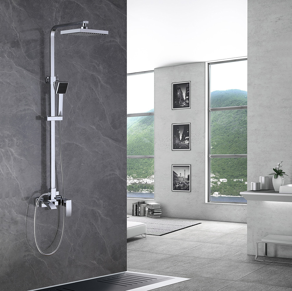 Душевая стойка ABBER Wasserfall с изливом, хром  AF8616 - 1