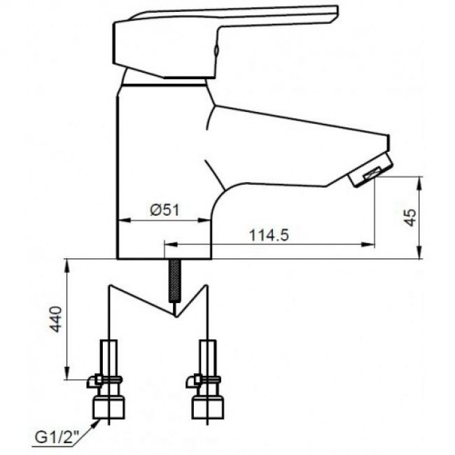 Смеситель для раковины KAISER Orbit  20011 - 1