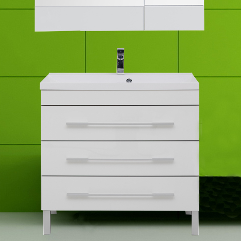 Тумба с раковиной Aquanet Верона 90 белая - 0