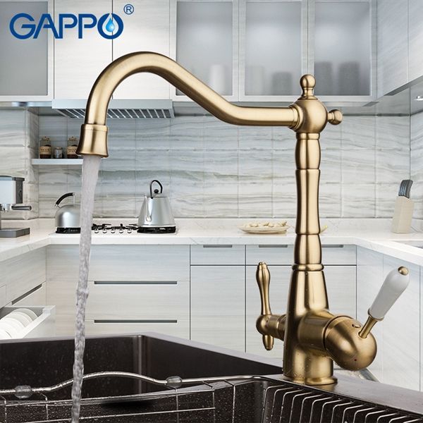 Смеситель для кухни с подключением фильтра питьевой воды бронза G4391-4 - 2