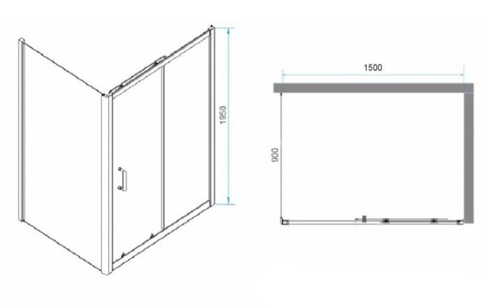 Душевой уголок RGW Passage PA-74B 150x90 профиль черный стекло прозрачное 410874159-14 - 2