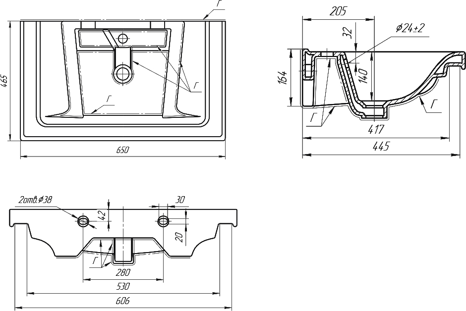 Мебельная раковина Dreja MyJoys Гармония 65 640214 - 10