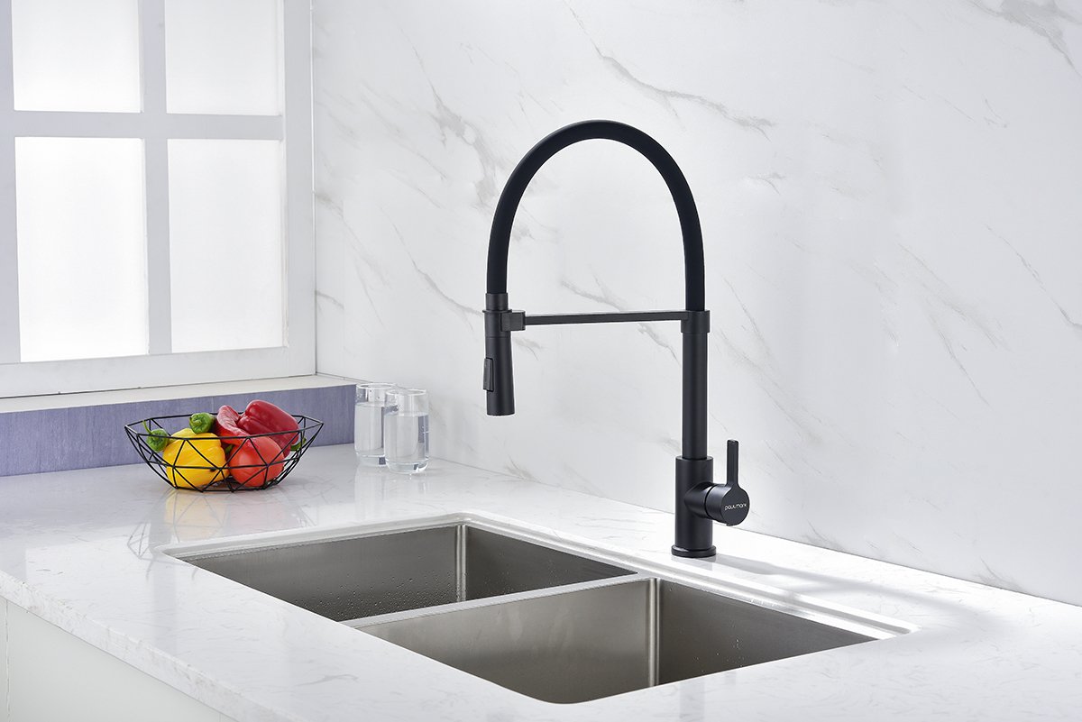 Смеситель для кухни Paulmark Halt темно - серый матовый Ha214021-401 - 5