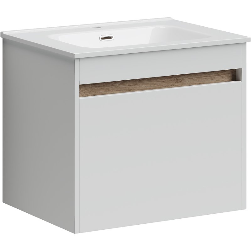 Тумба под раковину подвесная Sancos Smart 60 белый глянцевый SM60W - 0