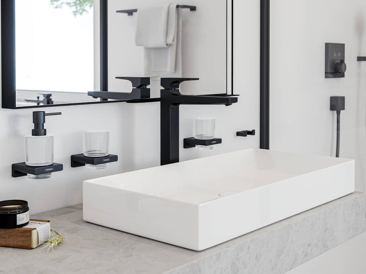 Крючок двойной Hansgrohe AddStoris черный матовый 41755670 - 2