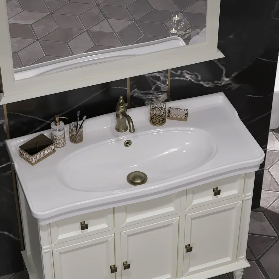 Тумба с раковиной Opadiris Кантара 105 cлоновая кость - 2