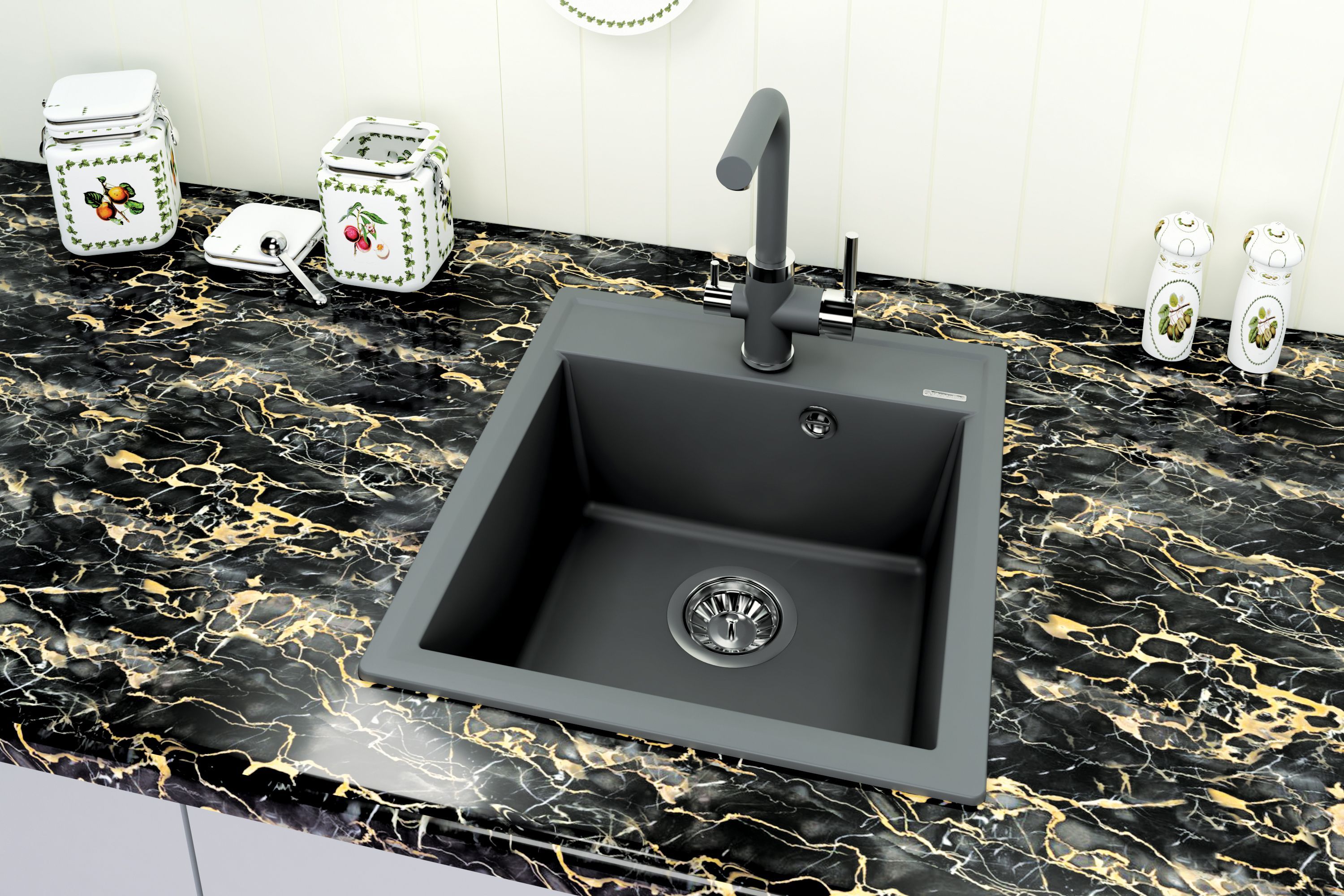 Мойка Flortek Консул 450, черный FG  23.020.B0450.102 - 1