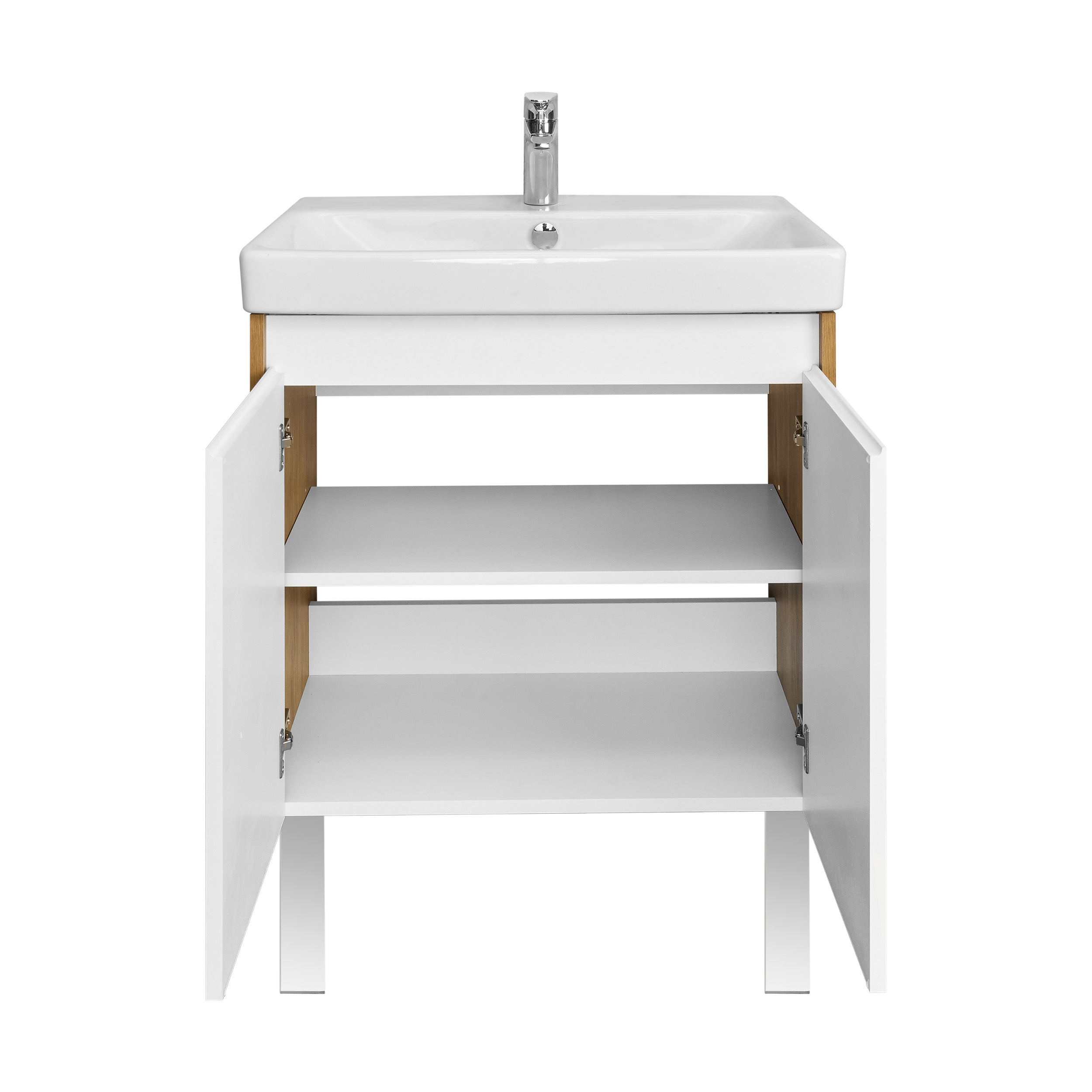 Тумба с раковиной Aquaton Сканди Doors 70 белый - светлое дерево 1A2789K0SDZ90 - 5